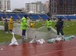 الطقس السيئ يهدد إقامة مباراة الاتحاد السكندري ومصر المقاصة (صور)