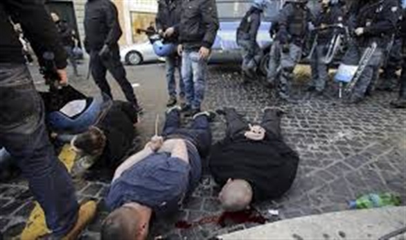 إصابة 112 شرطيا وتوقيف 175 شخصا في أعمال شغب بين أنصار ناديين من برلين
