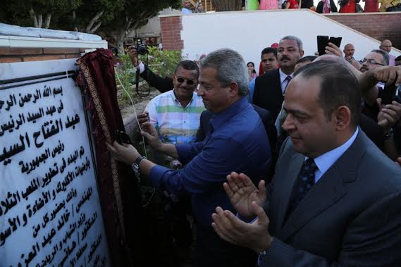 بالصور : وزير الرياضة يضع حجر أساس ملعب نادى أصحاب الجياد بالأسكندرية