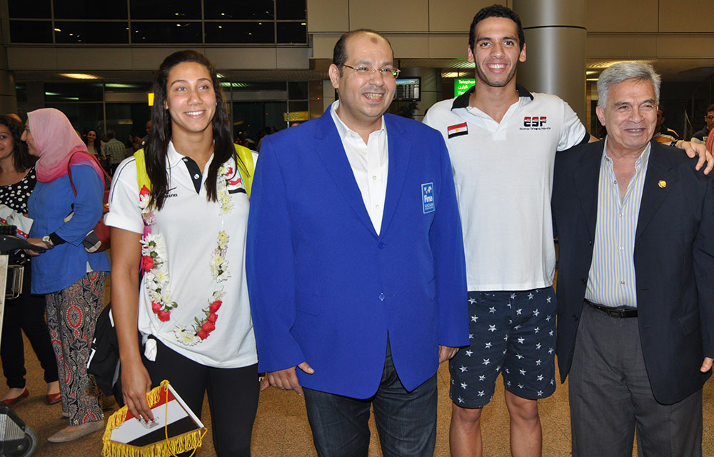 رئيس اتحاد السباحة : أبطال السباحة أمل مصر فى ريو دى جانيرو